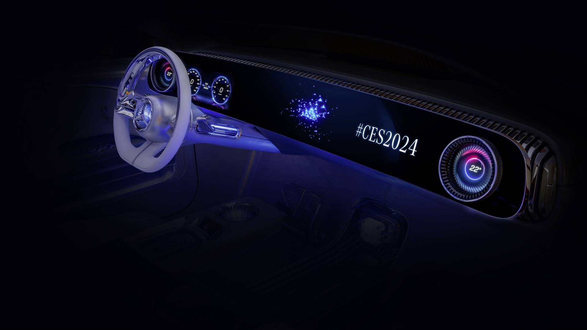 MERCEDES-BENZ SORPRENDE EN EL CES 2024 CON SU IMPRESIONANTE TECNOLOGÍA DIGITAL: UNA EXPERIENCIA DESAFIANTE PARA EL CONDUCTOR V12MAGAZINE Mercedes-Benz presentó en CES 2024 una serie de tecnologías digitales que busca transformar la experiencia del cliente en su automóvil. V12MAGAZINE