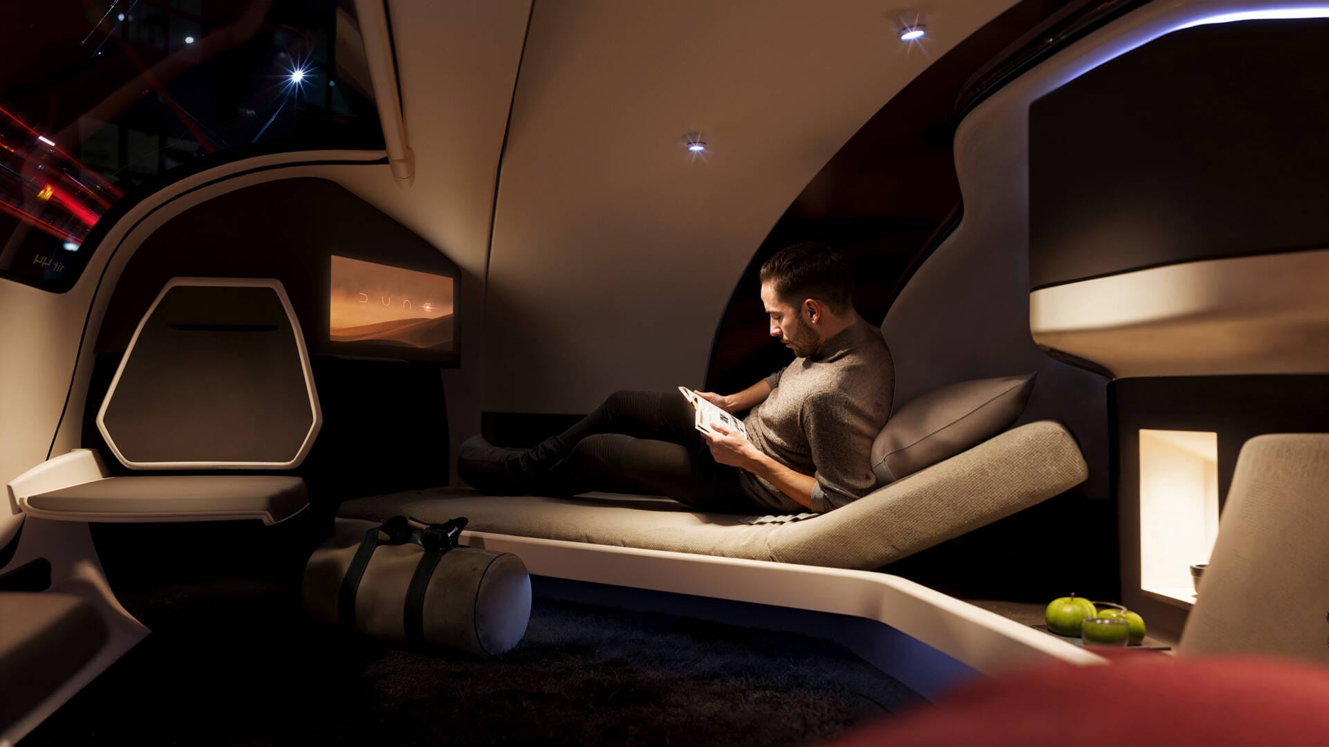 XOIO SWIFT POD: UNA CÁPSULA CON RUEDAS PARA VIAJES NOCTURNOS V12MAGAZINE El Xoio Swift Pod es un concepto futurista que combina la comodidad del viaje nocturno con la autonomía de la conducción. V12MAGAZINE