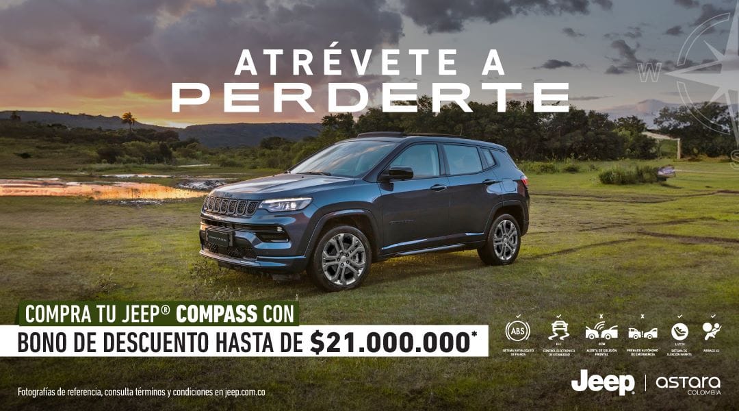 EL JEEP COMPASS TRAE BENEFICIOS ESPECIALES EN SEPTIEMBRE. ¡APROVECHA Y ÚNETE A LA MANADA JEEP! V12MAGAZINE El Jeep Compass tiene para septiembre un bono de descuento único para dos de sus versiones más destacadas: el Compass Longitude y el Limited Plus, ambos modelos año 2025. V12MAGAZINE