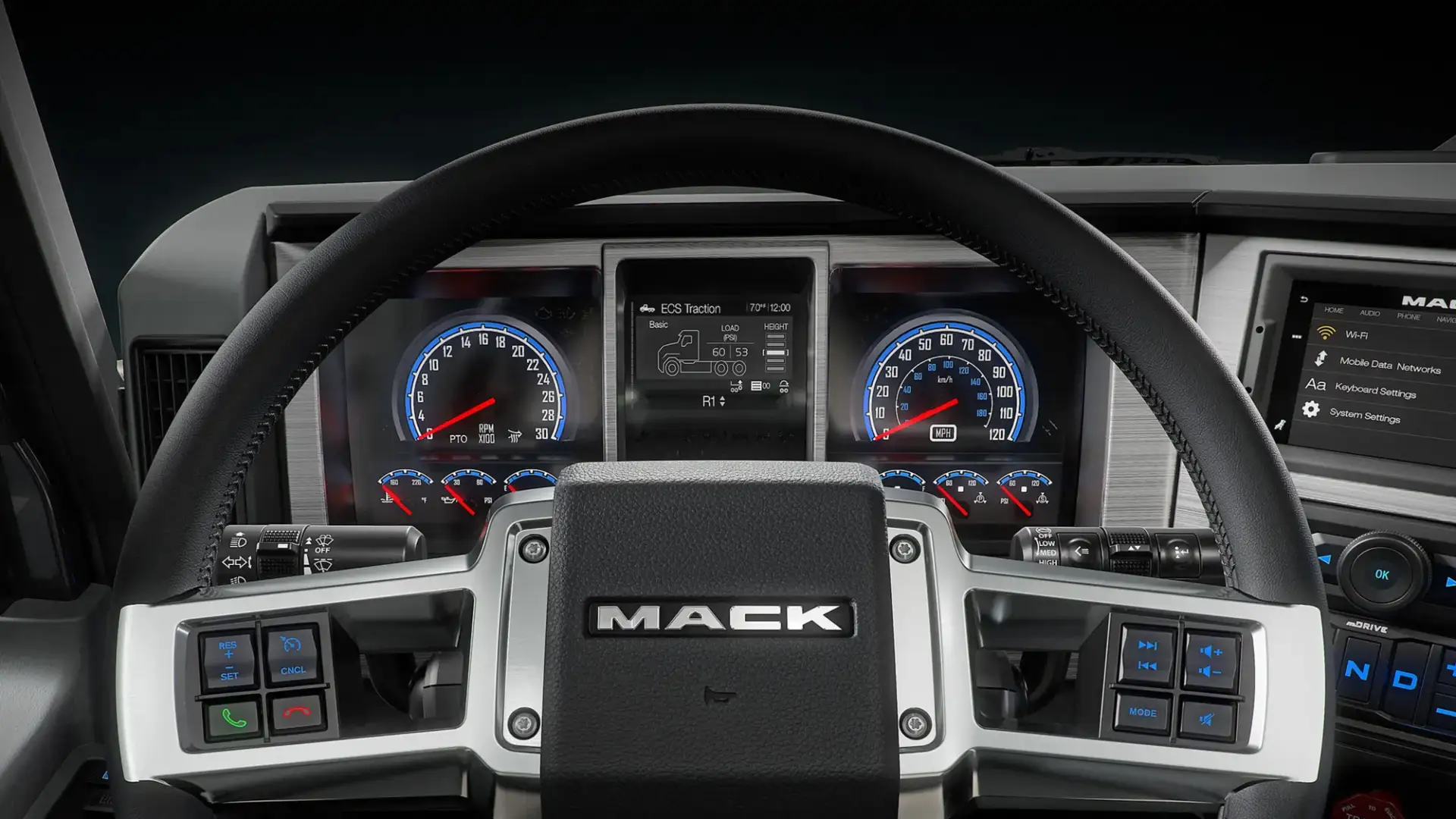 MACK ANTHEM: AHORA MÁS IMPONENTE, EFICIENTE Y PODEROSO V12MAGAZINE El Mack Anthem destaca por su motor Mack MP8, potente, silencioso y comprometido con el cuidado del medio ambiente gracias a recirculación de gases de escape, reducción catalítica y filtro de partículas. V12MAGAZINE