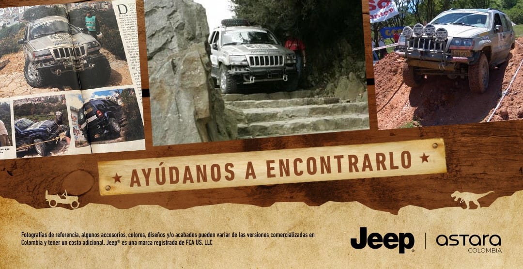 JEEP BUSCA EL GRAND CHEROKEE QUE DEJÓ HUELLA Y UNA LEYENDA EN BOGOTÁ V12MAGAZINE Hace 20 años, un Jeep Grand Cherokee hizo historia al conquistar la cima de Monserrate, en Bogotá. Hoy, la marca busca revivir esa gesta localizando al protagonista de esta hazaña. V12MAGAZINE