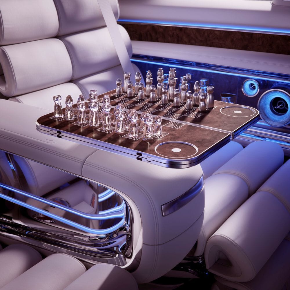 ¡REVOLUCIÓN EN EL LUJO AUTOMOTRIZ! MERCEDES-BENZ VISION V CONCEPT REDEFINE LAS LIMUSINAS ELÉCTRICAS V12MAGAZINE El Vision V de Mercedes-Benz revoluciona el lujo automotriz. Se trata de un monovolumen eléctrico que fusiona elegancia, tecnología inmersiva y confort sin precedentes, marcando el inicio de una nueva era. V12MAGAZINE