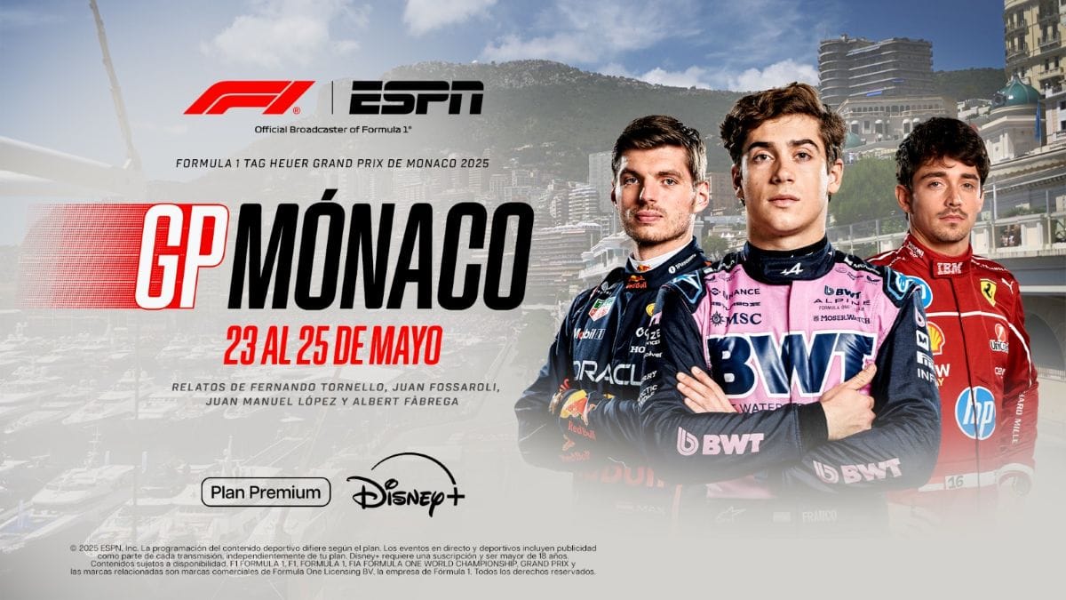 FÓRMULA 1: LA IMPERDIBLE BATALLA DE MÓNACO LLEGA A DISNEY+ CON COLAPINTO Y MÁXIMA EMOCIÓN V12MAGAZINE La Fórmula 1 regresa este fin de semana a las desafiantes calles de Monte Carlo, y los fanáticos latinoamericanos podrán disfrutar de una cobertura EXCLUSIVA a través del Plan Premium de Disney+, con transmisiones en vivo de todas las sesiones, incluyendo prácticas, clasificación y carrera. V12MAGAZINE