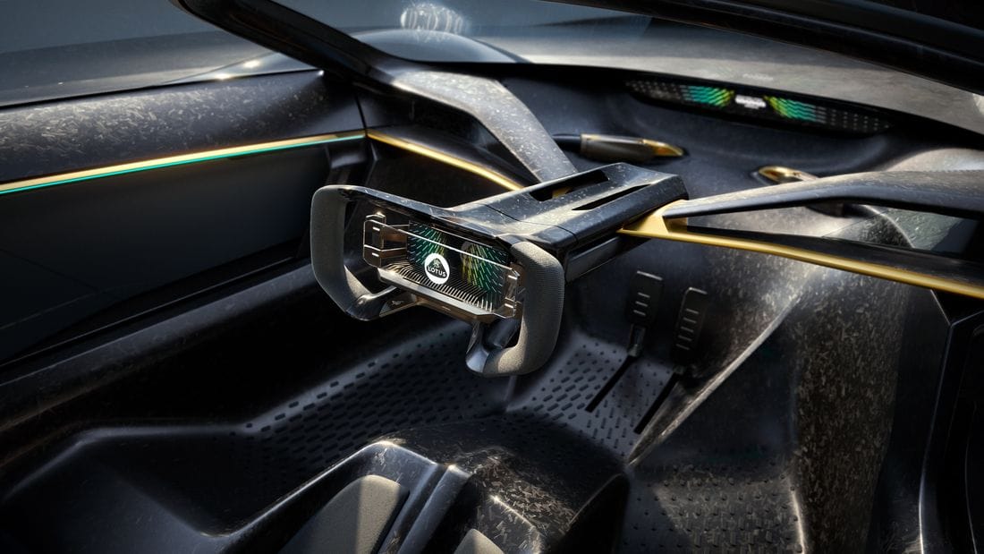 LOTUS THEORY 1: UNA MÁQUINA QUE DESAFÍA EL FUTURO. PIENSA, SIENTE Y RESPONDE V12MAGAZINE El Lotus Theory 1 sorprende con un diseño rupturista, tecnología háptica y experiencia inmersiva, redefiniendo lo que será el futuro de los autos deportivos eléctricos con ADN británico y visión futurista. V12MAGAZINE