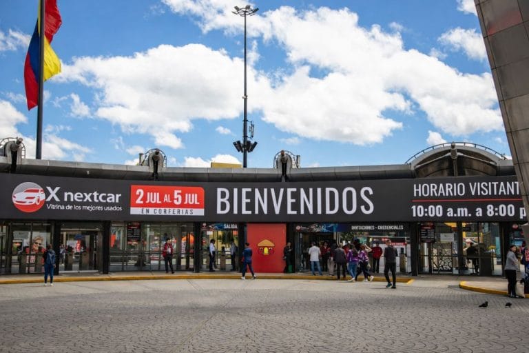 Entrada a la Feria Nextcar en Corferias Bogota