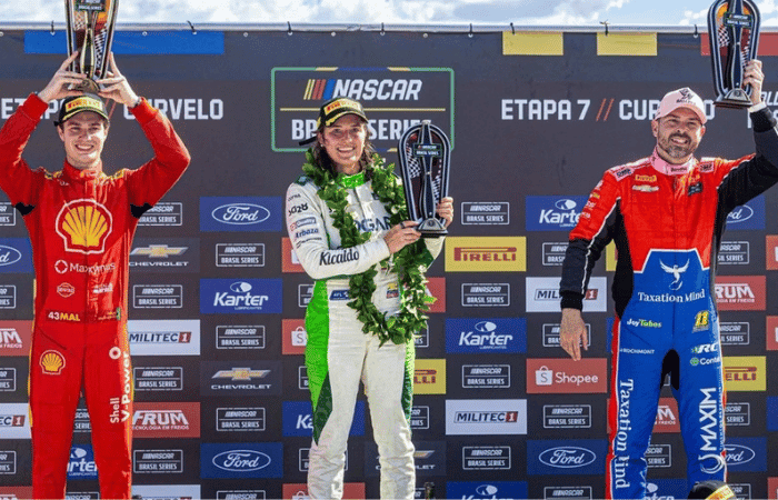La colombiana Tatiana Calderón hace historia en NASCAR Brasil: es la primera mujer en ganar una carrera V12MAGAZINE Tatiana Calderón Nascar